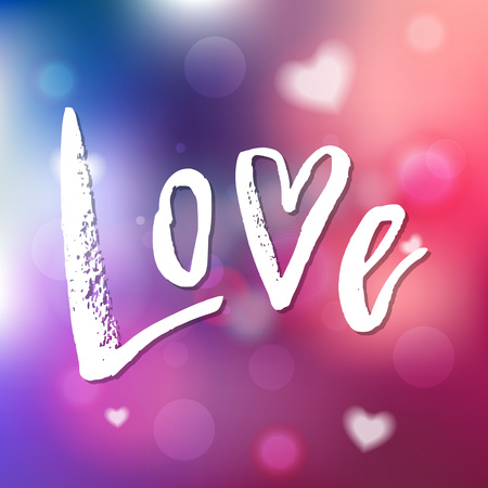 Love Calligraphy for invitation, greeting card, prints, posters. Hand drawn typographic inscription, lettering design. Vector for Happy Valentines day holidays quote.のイラスト素材