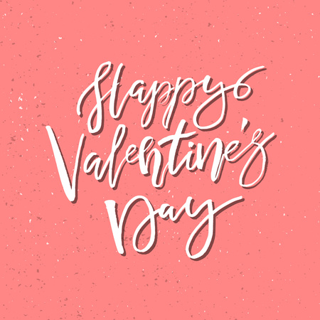 Inspirational Valentines day romantic handwritten quote. Good for greetings, posters, t-shirt, prints, cards, banners.  Vector Lettering. Typographic element for your designのイラスト素材
