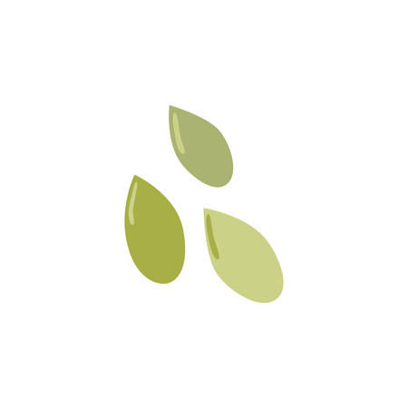 Heap of pumpkin seeds vector icon. Healthy eating cartoon illustration isolated on white background.のイラスト素材