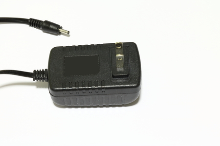 electric plug on the white background.の写真素材