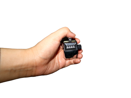 Hand counter.
