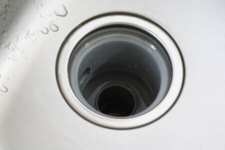 Sink drain close up shot.の写真素材
