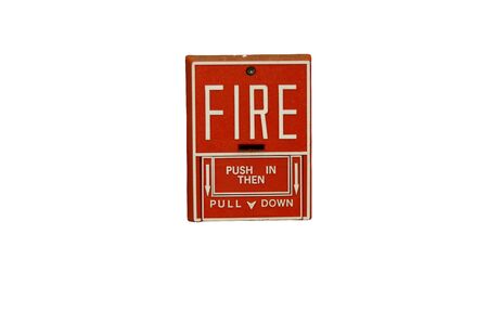 Fire alarm on white background.の写真素材