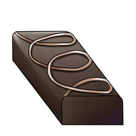 chocolate candy isolated with stripesの写真素材