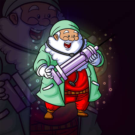 The doctor santa e sport design of illustrationのイラスト素材