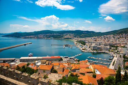 Kavala Greece picturesque city view from above. Also known as Small "Monte Carlo" of the East of northern Greece.の写真素材