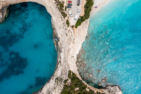 Scenic view of Porto Katsiki beachの写真素材
