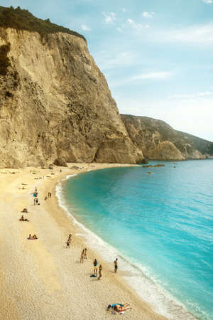 View of Porto Katsiki Beach.のeditorial素材