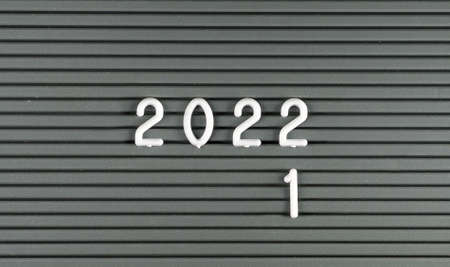 Concept of changing the year from 2021 to 2022の写真素材