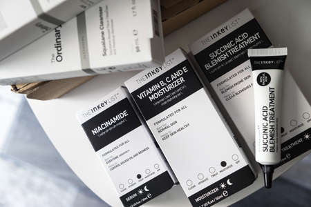 The Inkey List skin care products.のeditorial素材