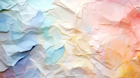Colorful crumpled paper as a background. Texture of crumpled paper.の素材