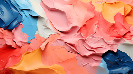 abstract background made of colored crumpled sheets of paper.の素材