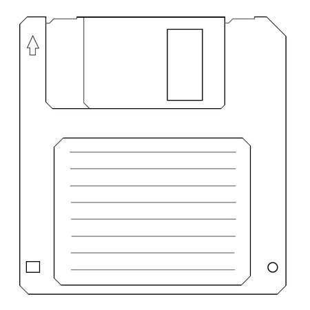 Floppy disk isolated on a white background. Vector illustration EPS10の写真素材