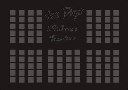 Vector illustration habits tracker  planning for notebook, information board, magnetic board. Print on paper, fabric, ceramic, magnetのイラスト素材