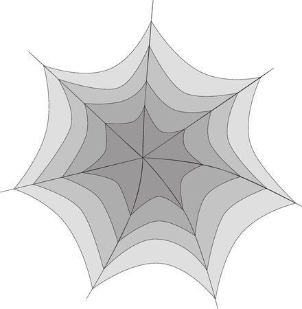 Halloween vector illustration. Spiderweb on a white background for Halloween design のイラスト素材
