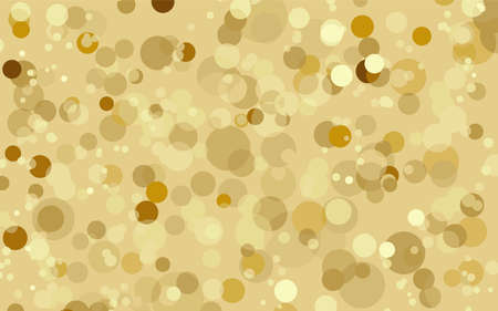 Golden monochrome abstract background Different size and color bubbles Horizontal vector illustrationのイラスト素材