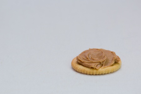 Peanut Butter on a Crackerの写真素材