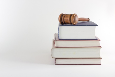 Gavel atop Legal Textsの写真素材