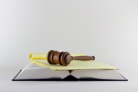 Gavel atop Legal Textsの写真素材