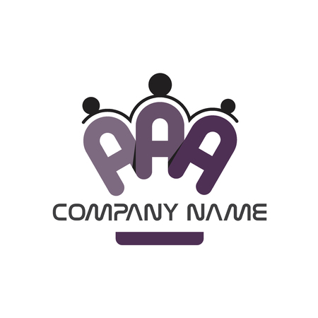 Letter a vector logo. Creative abstract pin logo with letter p in the middleのイラスト素材