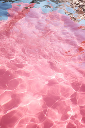 abstract background of rippled water surface and pink ripplesの素材