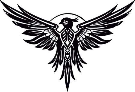 Wings.Vector illustration ready for vinyl cutting.Isolated on white backgroundの写真素材