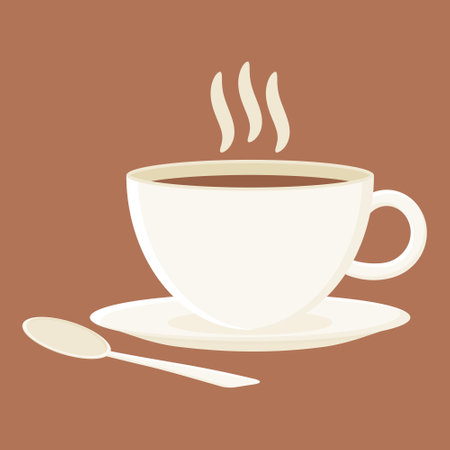 Hot Drink Coffee Cup Vector. Fresh Coffee Cup Design. Coffee Break.のイラスト素材