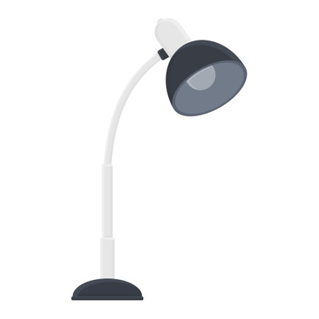Study Lamp Home Appliances Vector. Desk Lamp Illustration. Study Lamp Decoration.のイラスト素材