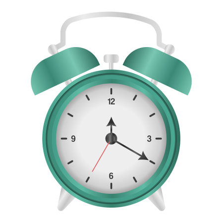 Vintage Alarm Clock Reminder Vector. Alarm Clock Device Element. Alarm Clock Technology Icon.のイラスト素材