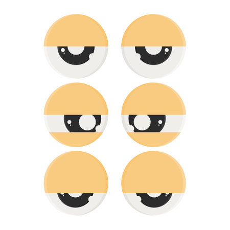 Eye Reaction Vector on White Background. Vision Icon. Simple Eye Collection.のイラスト素材