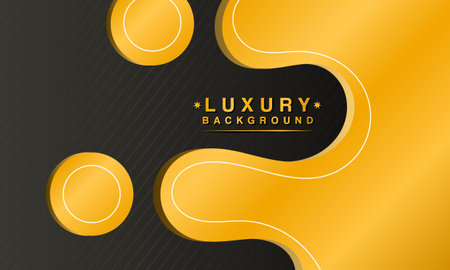 Elegant Luxury Background with Premium Look. Abstract Background with Gold and Black Colors. Perfect for Invitations and Digital Artwork.のイラスト素材