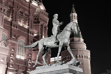 Monument to Zhukov on the Manezhnaya Square