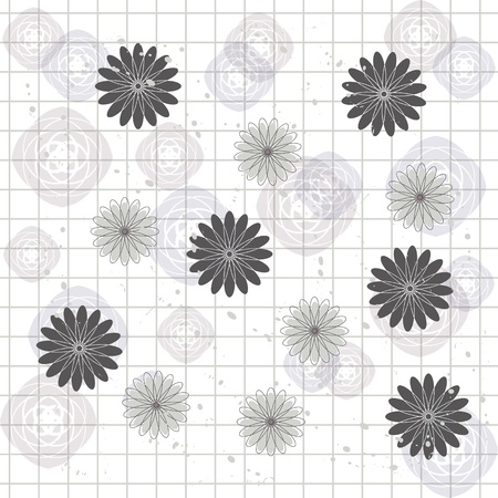 Seamless vector background with flowerのイラスト素材