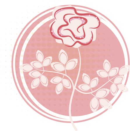 pink roseのイラスト素材