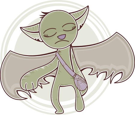 Illustration of a monster funnyのイラスト素材