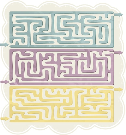 Set of Mazeのイラスト素材