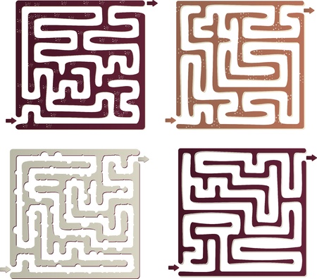 Set of Mazeのイラスト素材