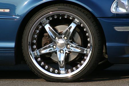 custom chrome wheel and tire