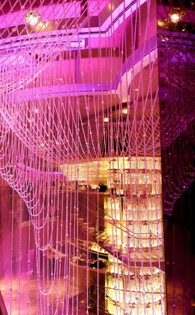 Interior of The Cosmopolitan in Las Vegas, NV. Pink rhinestones draped interior.の写真素材
