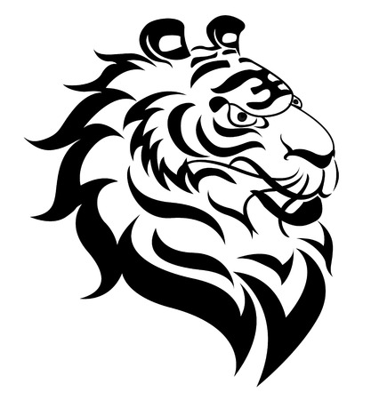 Siberia tiger isolated on white backgroundのイラスト素材
