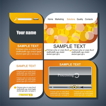 Vector Website Design Template with Butterflies Cut-out Patterns のイラスト素材