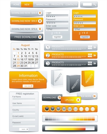 Web Design Element Frame Templateのイラスト素材