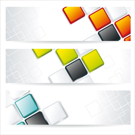 Square bannersのイラスト素材