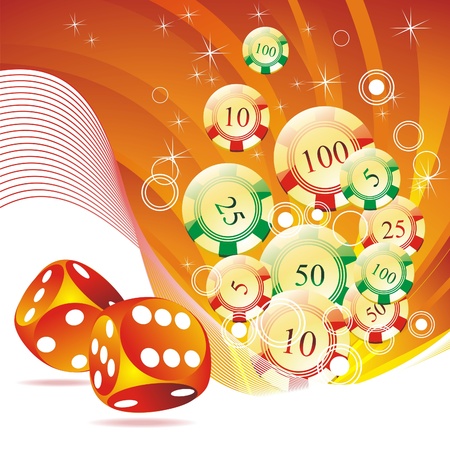 	 Gambling illustration with casino elements のイラスト素材