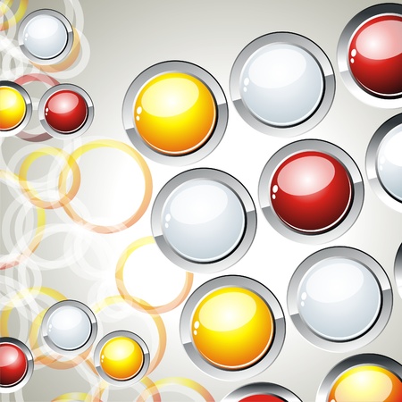 Abstract Glowing Circles of llight with Raibow Colours Background のイラスト素材