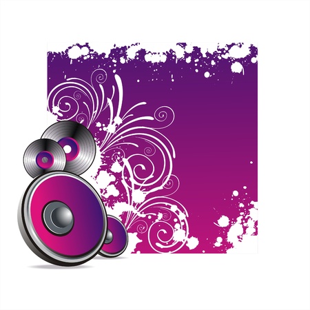   Banners decorated with musical symbols and grunge elementsのイラスト素材