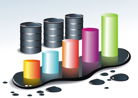 3d bio tub gas keg oil with diagramのイラスト素材