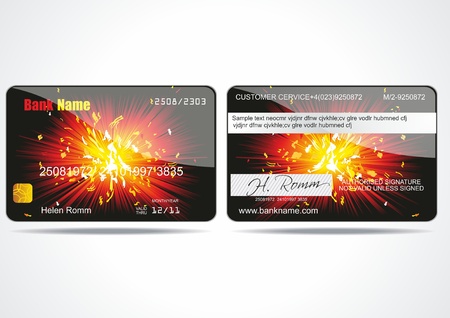 Bank card customer. Vector. のイラスト素材