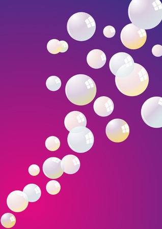 EPS10 vector Soap bubbles on a pink background のイラスト素材
