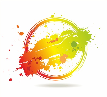 grunge background with stamp and blotのイラスト素材